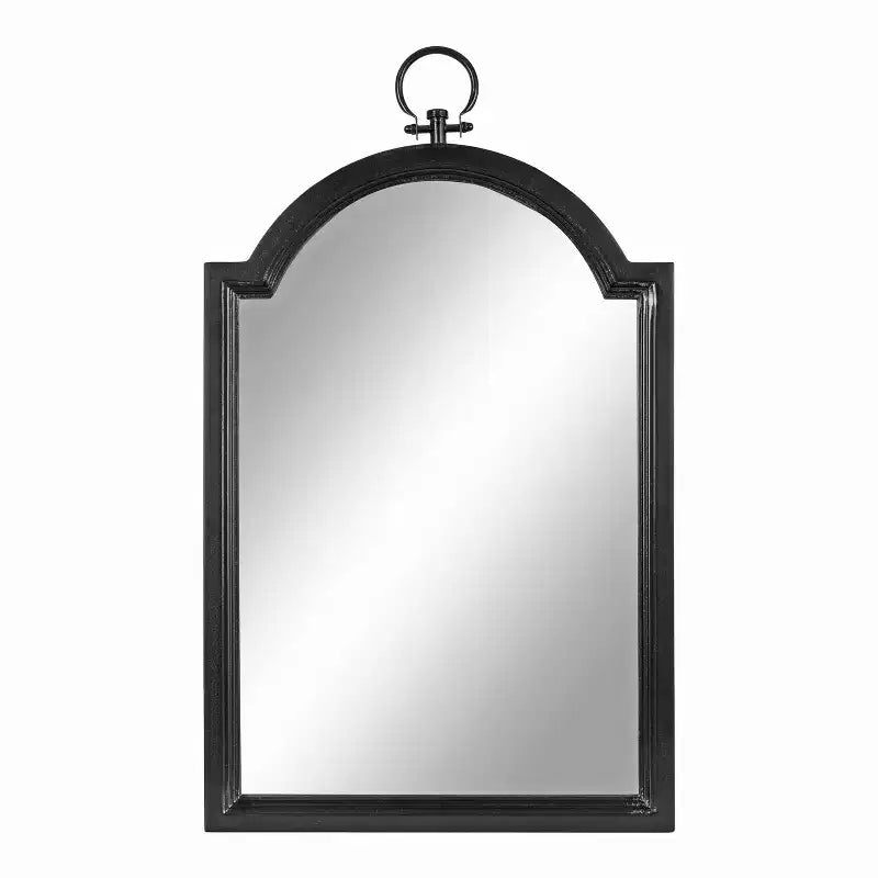 Specchio da parete Ohara Arch nero, 45,7x76,2 cm: Stile tradizionale, parte superiore arrotondata, montaggio a parete