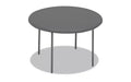 Iceberg IndestrucTable Classic Folding Table, Round, 48 x 29, Charcoal