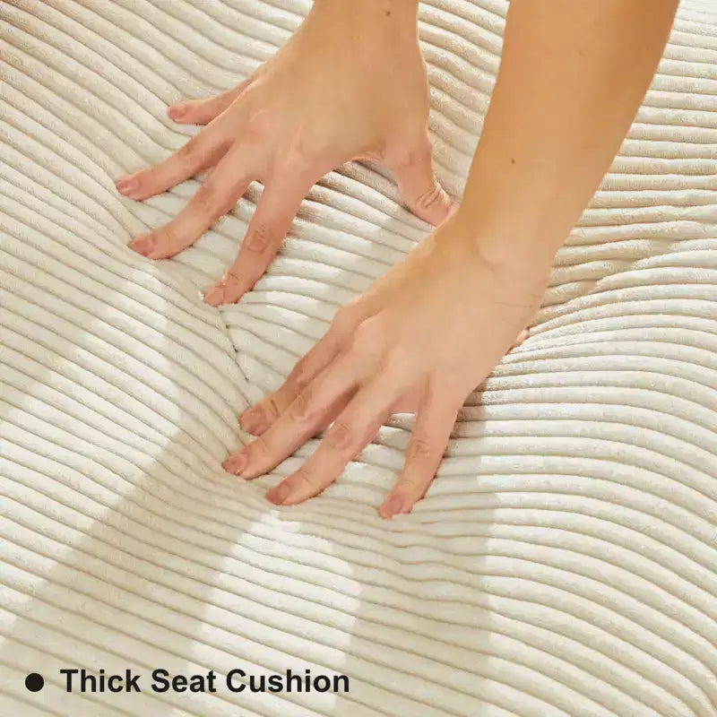Divano Letto Sezionale Modulare con Pouf Contenitore, Divano Sezionale di Lusso in Velluto a Coste con Chaise Lunga, Divano Sezionale Moderno Convertibile per Soggiorno