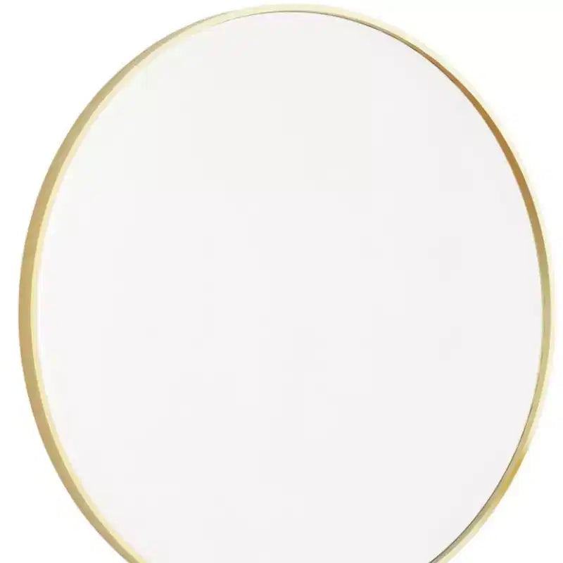 Specchio da bagno rotondo con cornice in metallo dorato da 30 pollici