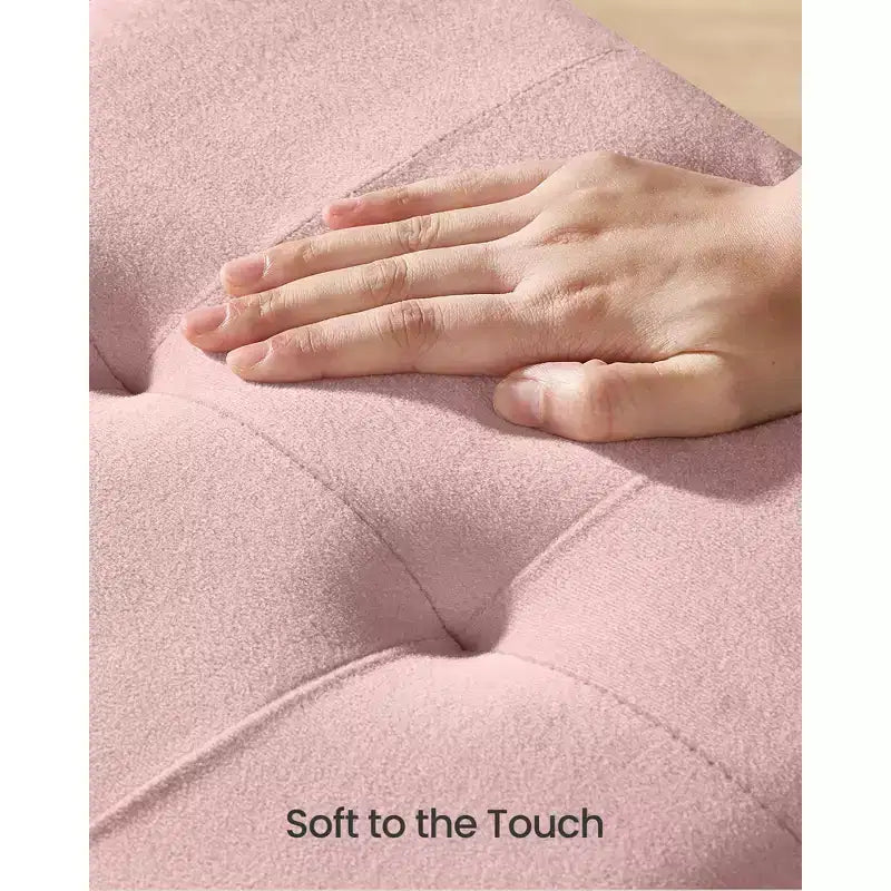 Pouf contenitore piccolo, pouf cubo pieghevole, 38 x 38 x 40 cm, poggiapiedi, poggiagambe, 37 L, superficie in velluto