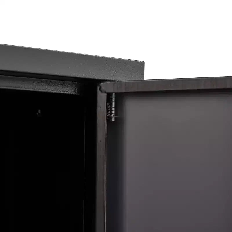 Armadietto pieghevole in metallo da 27,5", classificatore con ante a chiave e ripiano regolabile, nero