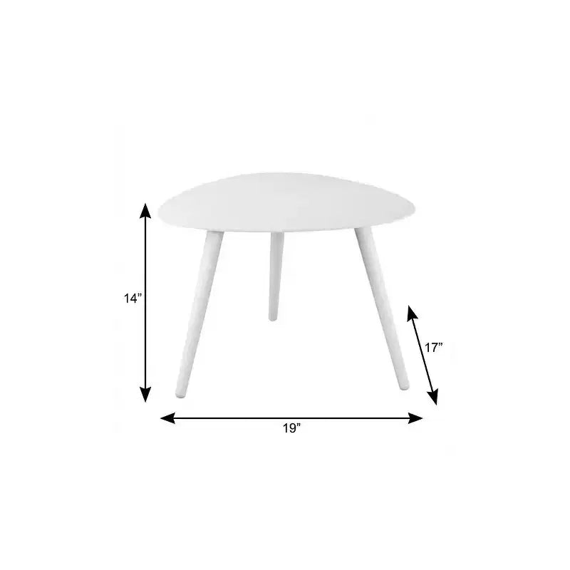 Tavolino da salotto in alluminio bianco da 14 pollici