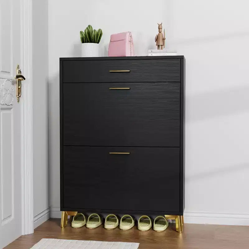 Scarpiera Autoportante Nascosta con 2 Cassetti a Ribalta, Scarpiera Multicolore, Organizzatore di Scarpe Versatile per Ingresso, Porta o Corridoio