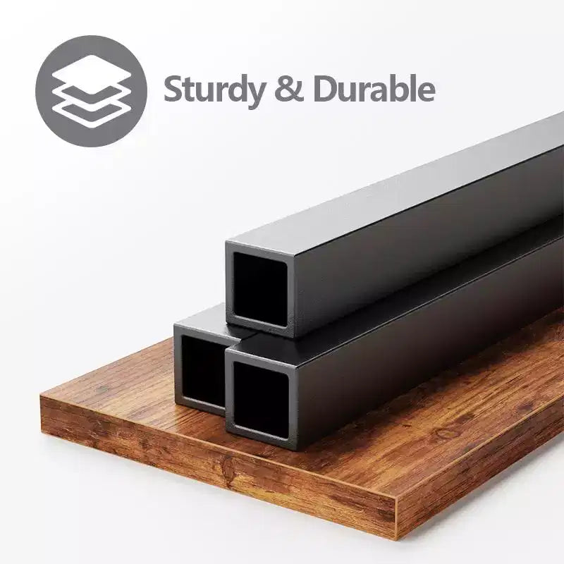 Struttura Letto a Piattaforma Matrimoniale, Testiera Contenitore, Luci a LED, Stazione di Ricarica, Stile Industriale, Metallo e Legno, Resistente, Nessuna Molla Richiesta, Per Bambini, Dormitorio, USB