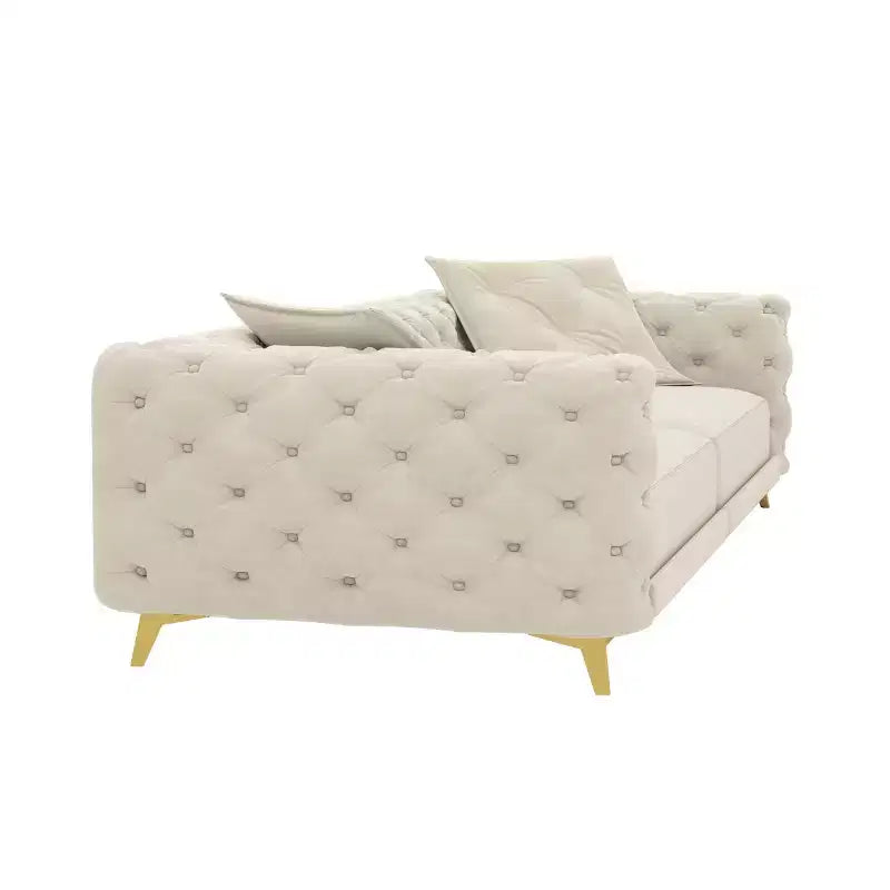 Moderno divano letto matrimoniale convertibile con pouf mobile, divano letto estraibile in velluto con seduta profonda per soggiorno o camera degli ospiti