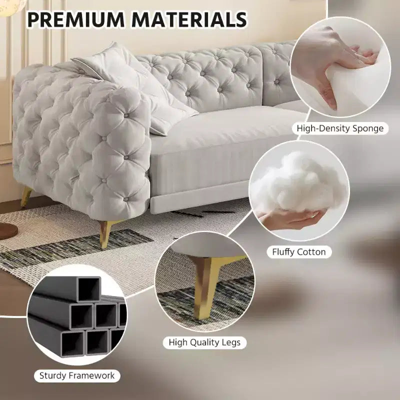 Moderno divano letto matrimoniale convertibile con pouf mobile, divano letto estraibile in velluto con seduta profonda per soggiorno o camera degli ospiti