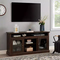 60 Inch TV Stand for TVs Up to 65 Inch, Entertainment Center with Cable Management, Classic Brown Console for Living Room