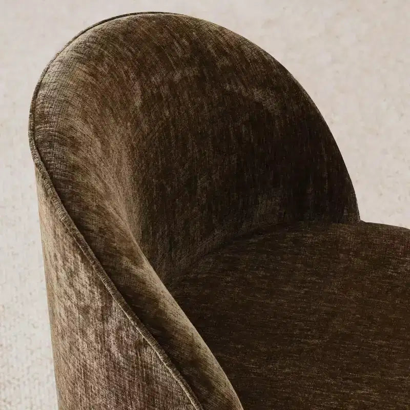 Set tavolo da pranzo per 6, tavolo ovale da 79" e sedie a botte senza braccioli in tessuto ciniglia con ruote, perfette per le cucine