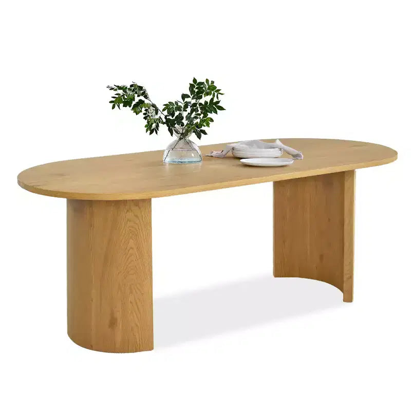 Set tavolo da pranzo per 6, tavolo ovale da 79" e sedie a botte senza braccioli in tessuto ciniglia con ruote, perfette per le cucine