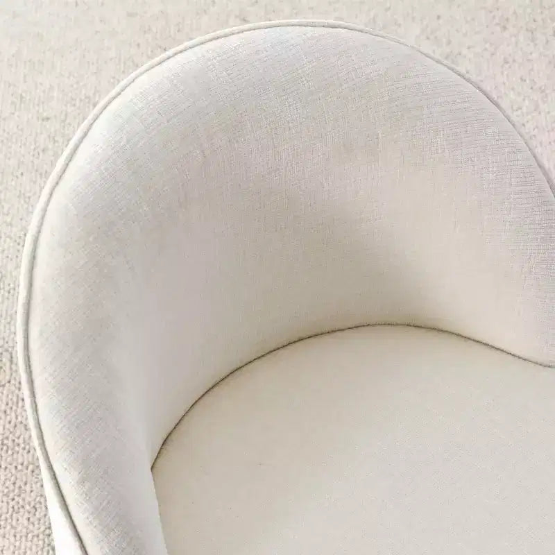 Set tavolo da pranzo per 6, tavolo ovale da 79" e sedie a botte senza braccioli in tessuto ciniglia con ruote, perfette per le cucine