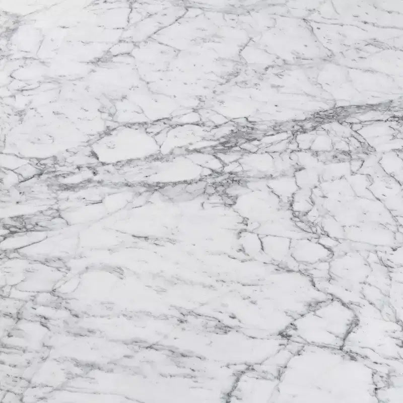 Tavolino Cherie Rotondo da 15 in Marmo Bianco di Carrara