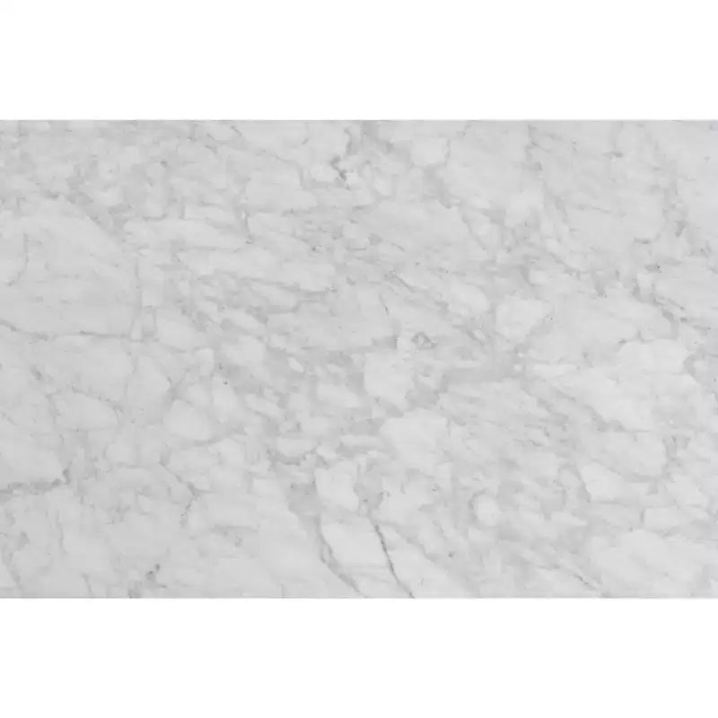 Tavolino Cherie Rotondo da 15 in Marmo Bianco di Carrara