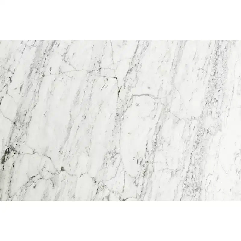 Tavolino Cherie Rotondo da 15 in Marmo Bianco di Carrara