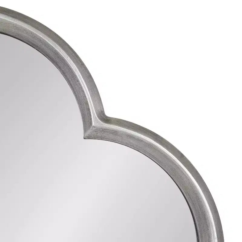 Specchio Krisi Scalloped MDF Scallop, 28x28, Argento