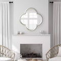 Specchio Krisi Scalloped MDF Scallop, 28x28, Argento