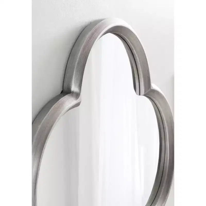Specchio Krisi Scalloped MDF Scallop, 28x28, Argento