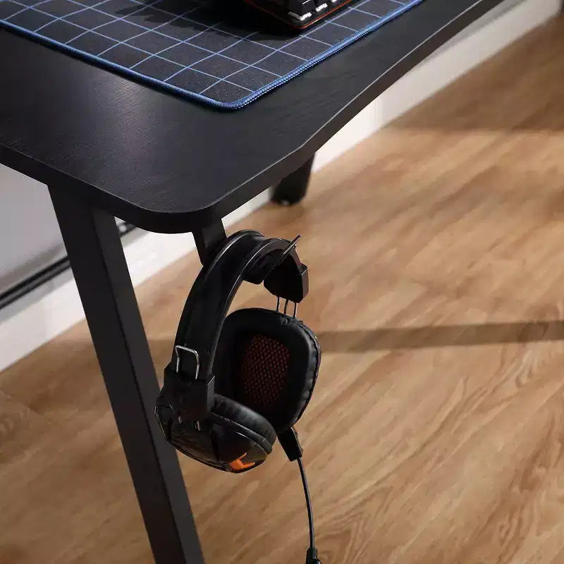 Scrivania da Gaming con Luci a LED e Supporto per Cuffie