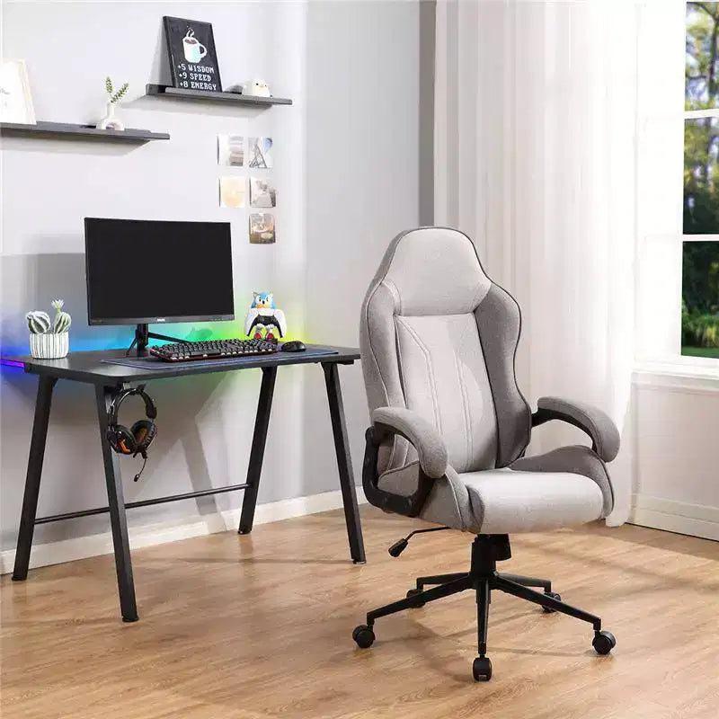 Scrivania da Gaming con Luci a LED e Supporto per Cuffie