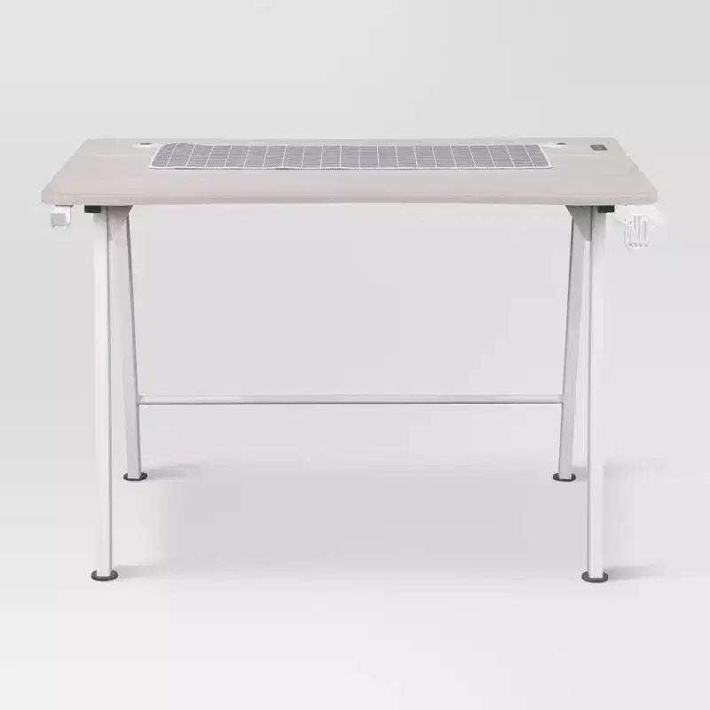 Scrivania da Gaming con Luci a LED e Supporto per Cuffie