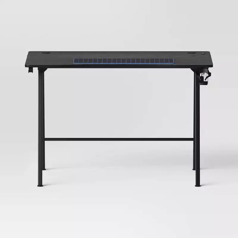 Scrivania da Gaming con Luci a LED e Supporto per Cuffie