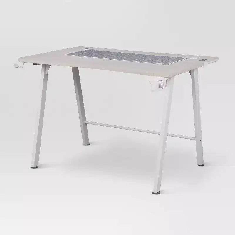 Scrivania da Gaming con Luci a LED e Supporto per Cuffie