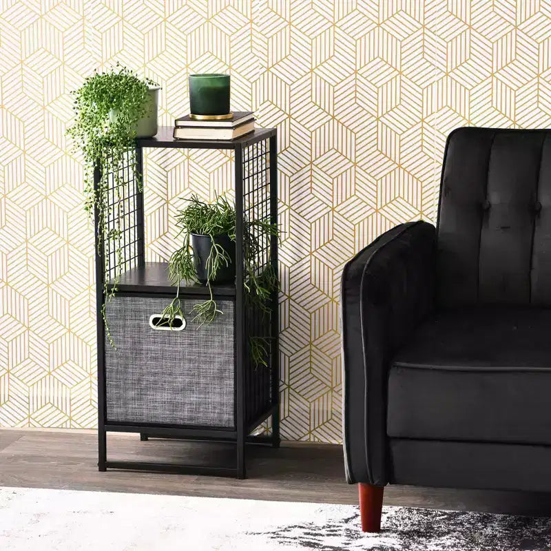 Household Essentials 28.15" Libreria a 2 ripiani con traliccio