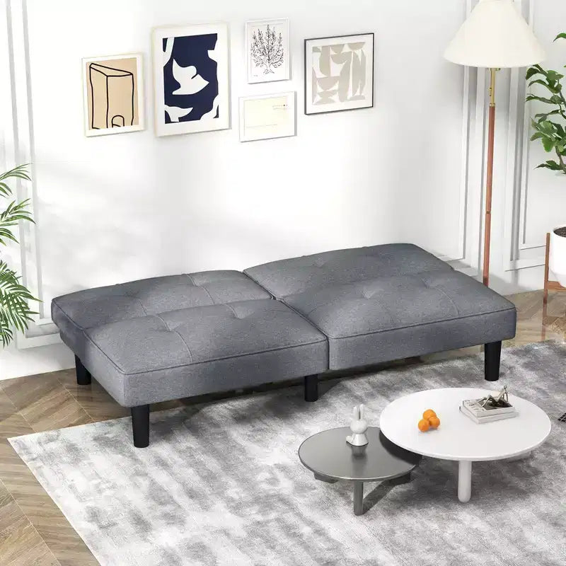 Divano Letto Futon Pieghevole Convertibile con Schienale a 6 Posizioni Regolabili