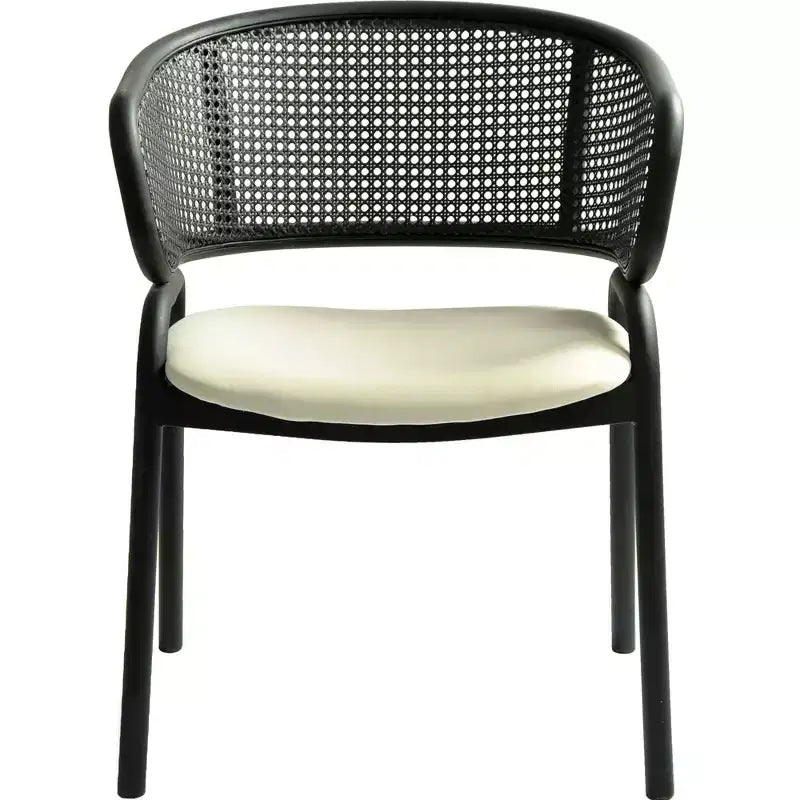 Sedia da pranzo moderna Ervilla, comoda poltrona imbottita con gambe in ferro nero, per cucina, sala da pranzo, bar, ristorante