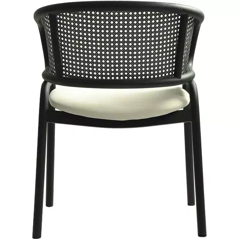 Sedia da pranzo moderna Ervilla, comoda poltrona imbottita con gambe in ferro nero, per cucina, sala da pranzo, bar, ristorante