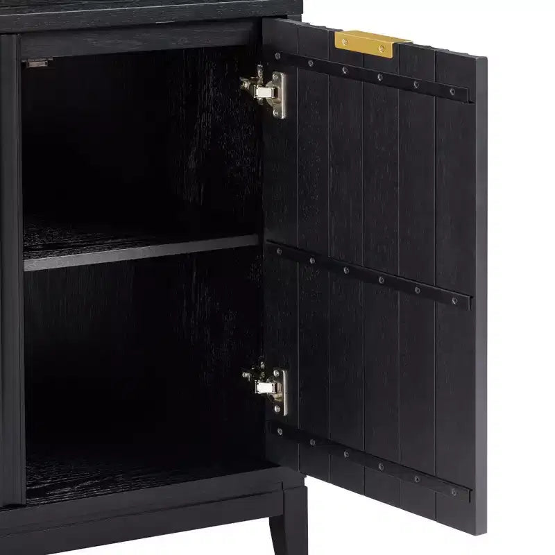 Set di 4 consolle Jasper Wood scanalate con ante