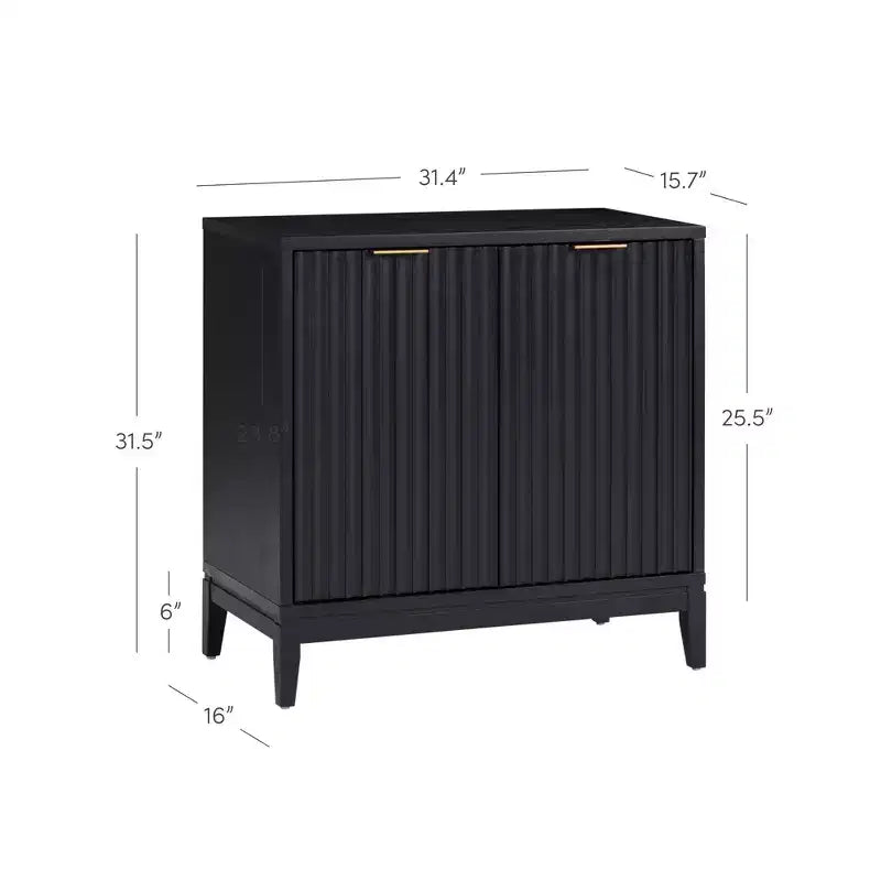 Set di 4 consolle Jasper Wood scanalate con ante