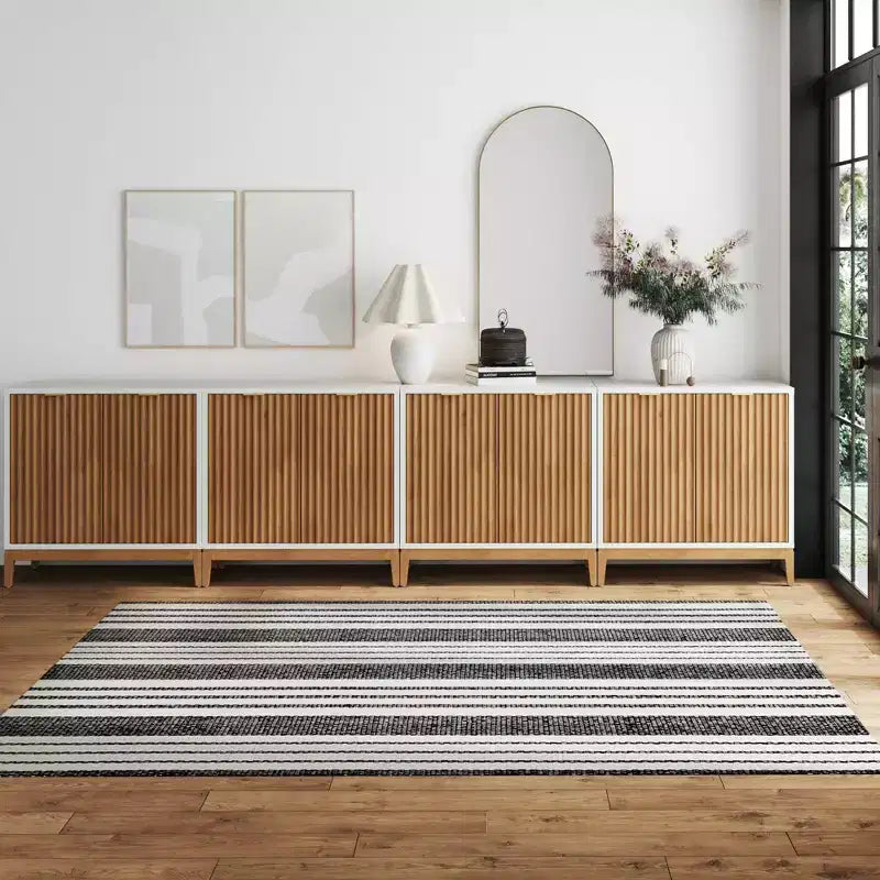 Set di 4 consolle Jasper Wood scanalate con ante